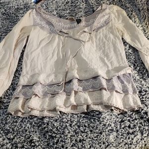 Lithe anthropology tunic top with embroidery